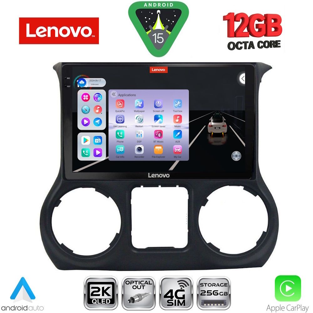 Βλησαρούλης Car Center - LENOVO SSZ 12295_CPA (10inc) MULTIMEDIA TABLET for JEEP WRANGLER  mod. 2011-2014
