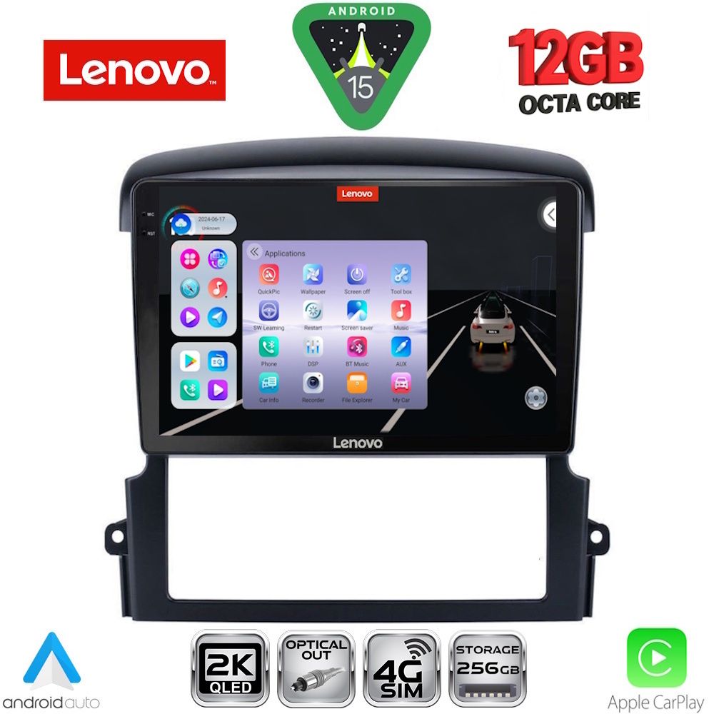 Βλησαρούλης Car Center - LENOVO SSZ 12317_CPA (9inc) MULTIMEDIA TABLET for KIA SORENTO mod. 2006-2009