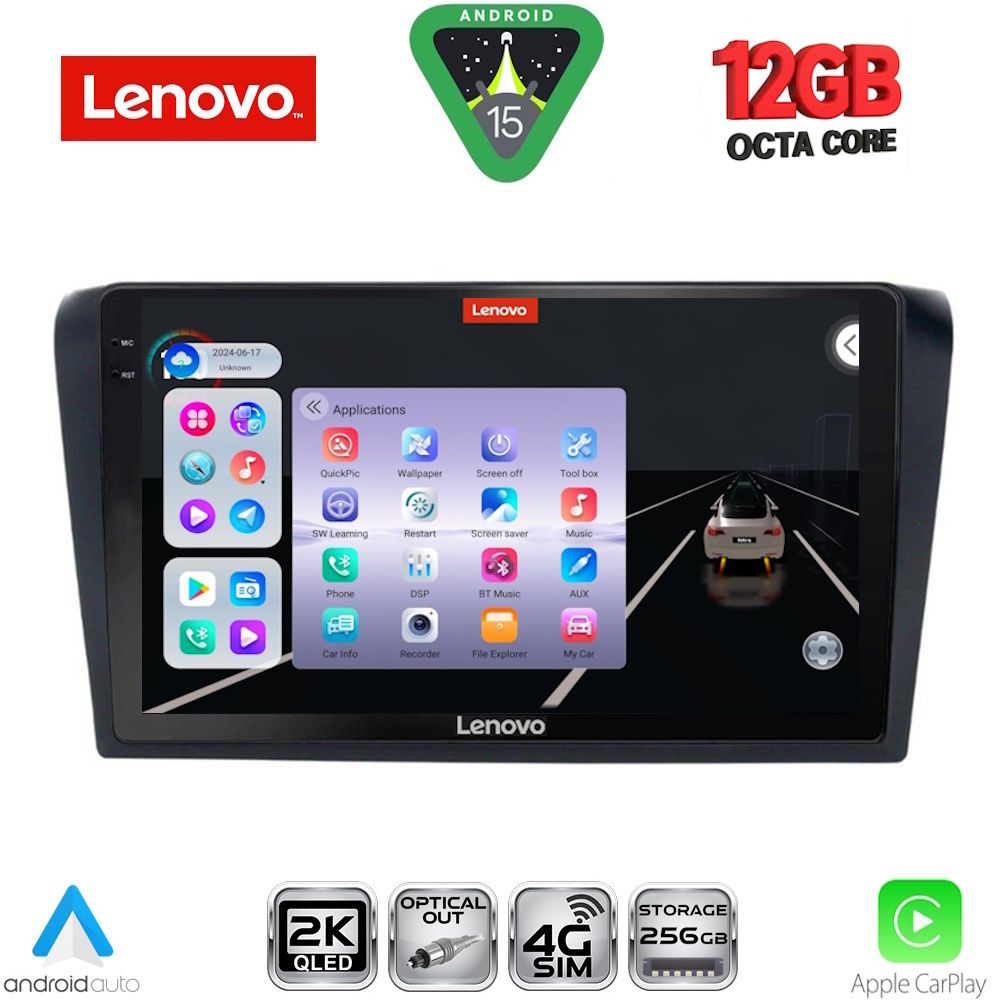 Βλησαρούλης Car Center - LENOVO SSZ 12365_CPA (9inc) MULTIMEDIA TABLET for MAZDA 3 mod. 2003-2008