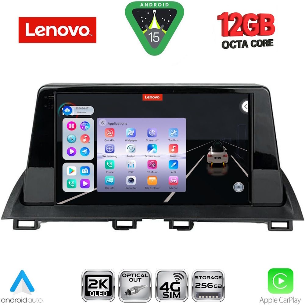 Βλησαρούλης Car Center - LENOVO SSZ 12367_CPA (9inc) MULTIMEDIA TABLET for MAZDA 3 mod. 2014-2019