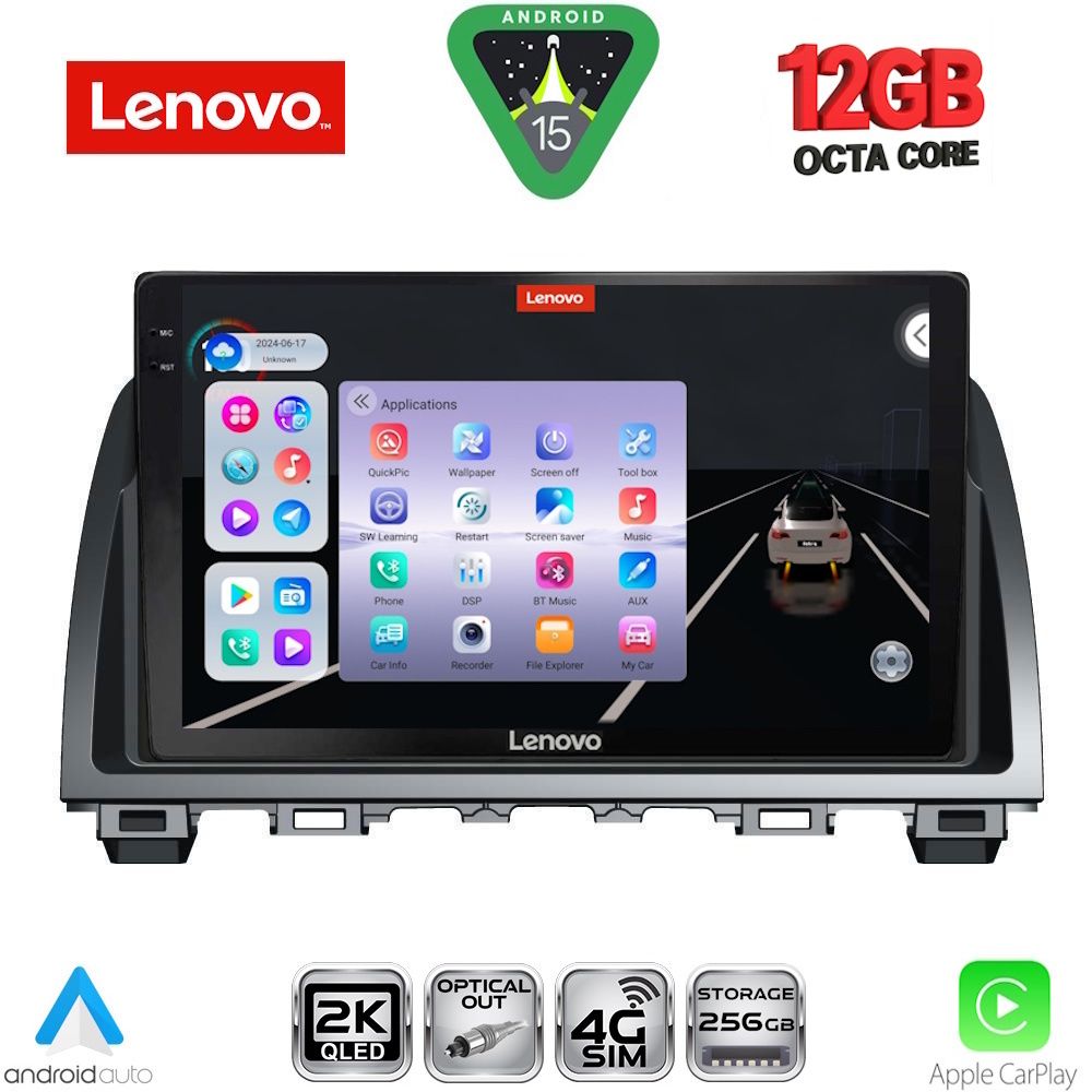 Βλησαρούλης Car Center - LENOVO SSZ 12378_CPA (9inc) MULTIMEDIA TABLET for MAZDA 6 mod. 2012-2017