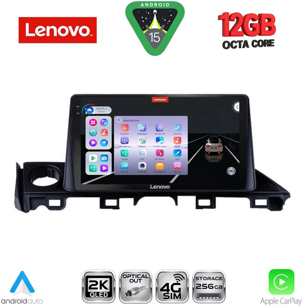 Βλησαρούλης Car Center - LENOVO SSZ 12379_CPA (9inc) MULTIMEDIA TABLET for MAZDA 6 mod. 2017-2020