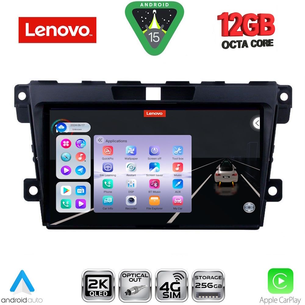Βλησαρούλης Car Center - LENOVO SSZ 12389_CPA (9inc) MULTIMEDIA TABLET for MAZDA CX7  mod. 2006-2012