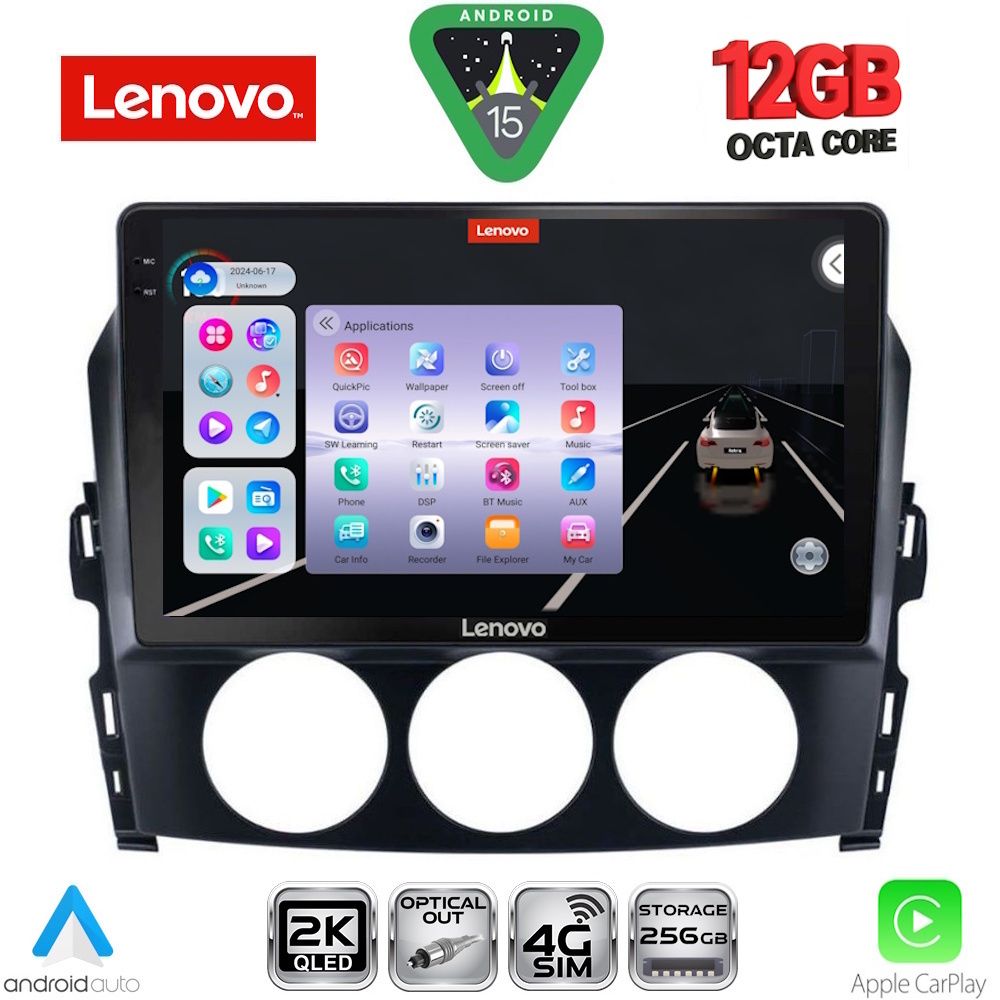 Βλησαρούλης Car Center - LENOVO SSZ 12392_CPA (9inc) MULTIMEDIA TABLET for MAZDA MX5 mod. 2005-2015