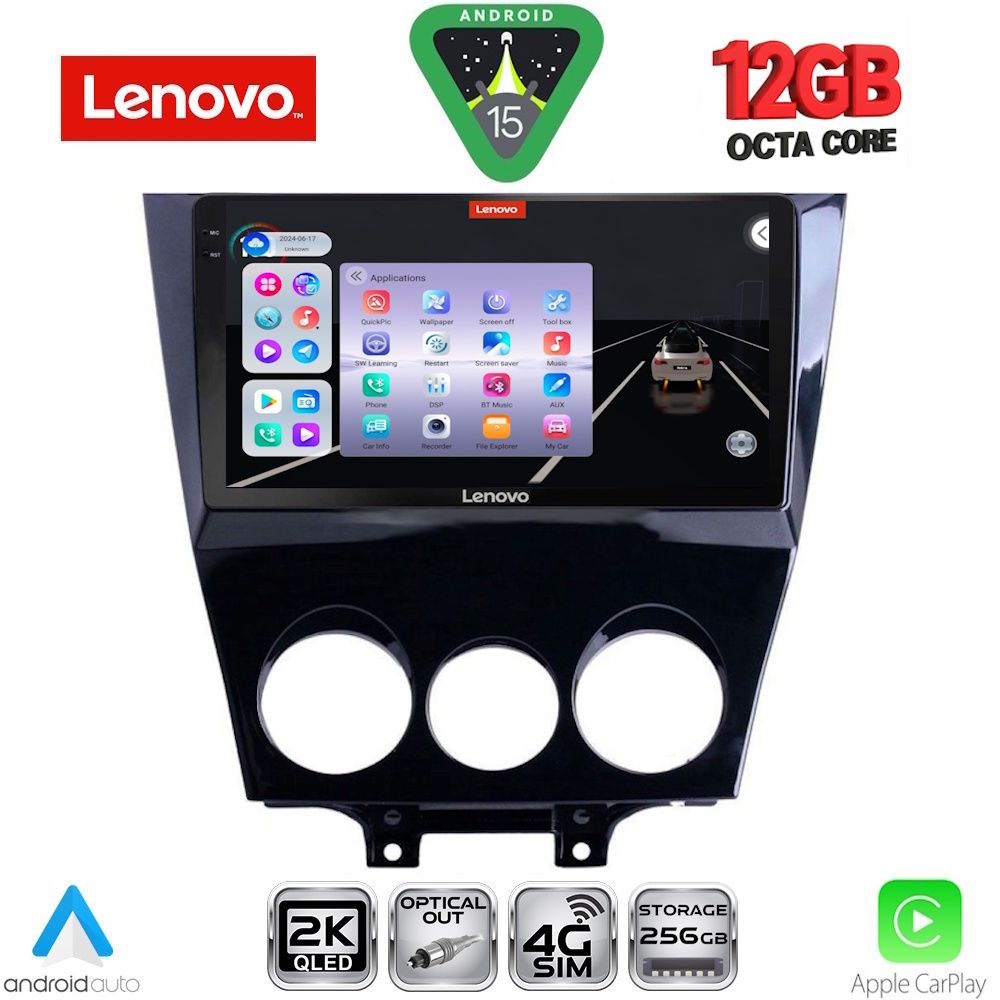 Βλησαρούλης Car Center - LENOVO SSZ 12395_CPA (9inc) MULTIMEDIA TABLET for MAZDA RX8 mod. 2008-2014