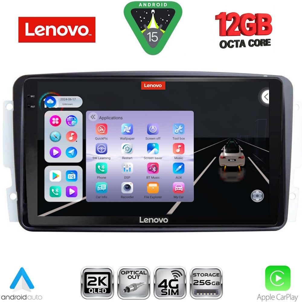 Βλησαρούλης Car Center - LENOVO SSZ 12401_CPA (9inc) MULTIMEDIA TABLET for MERCEDES CLK (W209) mod. 2000-2004