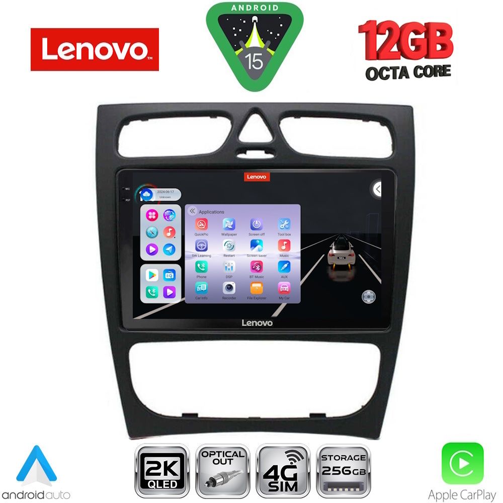 Βλησαρούλης Car Center - LENOVO SSZ 12402_CPA (9inc) MULTIMEDIA TABLET for MERCEDES C (W203) mod. 1999-2004