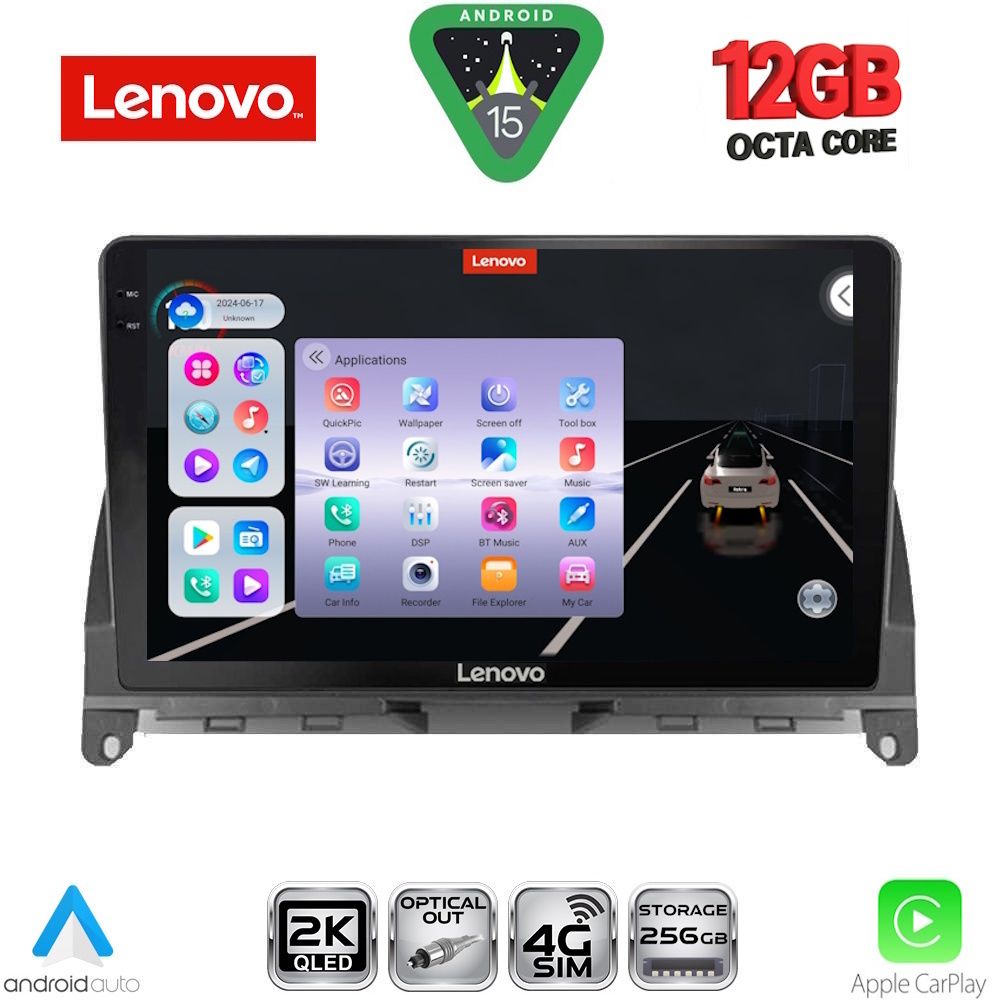 Βλησαρούλης Car Center - LENOVO SSZ 12405_CPA (9inc) MULTIMEDIA TABLET for MERCEDES C (W204) mod. 2007-2011
