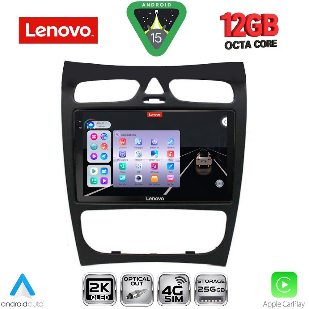 Βλησαρούλης Car Center - LENOVO SSZ 12406_CPA (9inc) MULTIMEDIA TABLET for MERCEDES CLK (W209) mod. 2000-2004