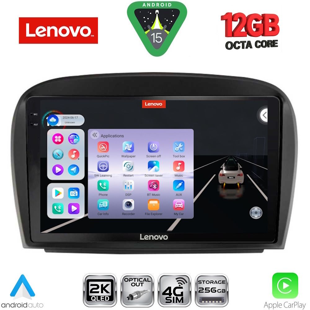 Βλησαρούλης Car Center - LENOVO SSZ 12427_CPA (9inc) MULTIMEDIA TABLET for MERCEDES SL (R230) FACELIFT mod. 2006-2012
