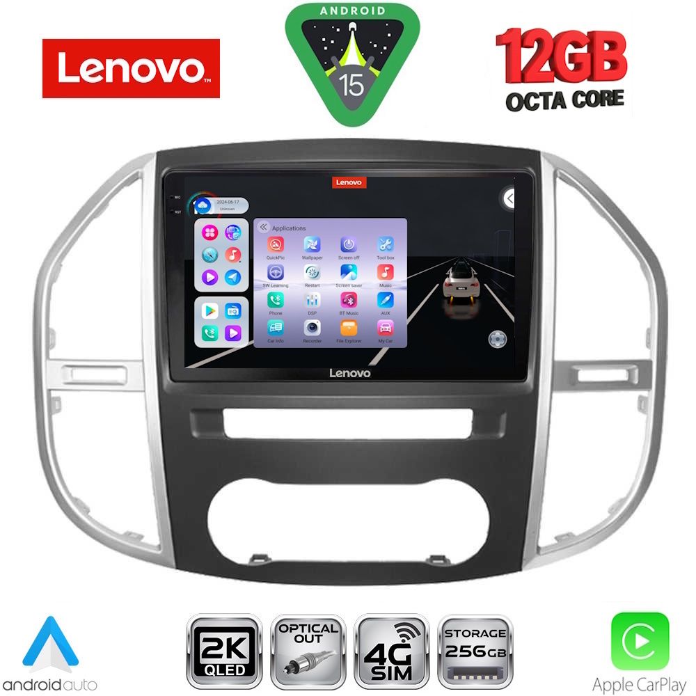 Βλησαρούλης Car Center - LENOVO SSZ 12429_CPA (10inc) MULTIMEDIA TABLET for MERCEDES VITO – VIANO  (W447) mod. 2015-2024