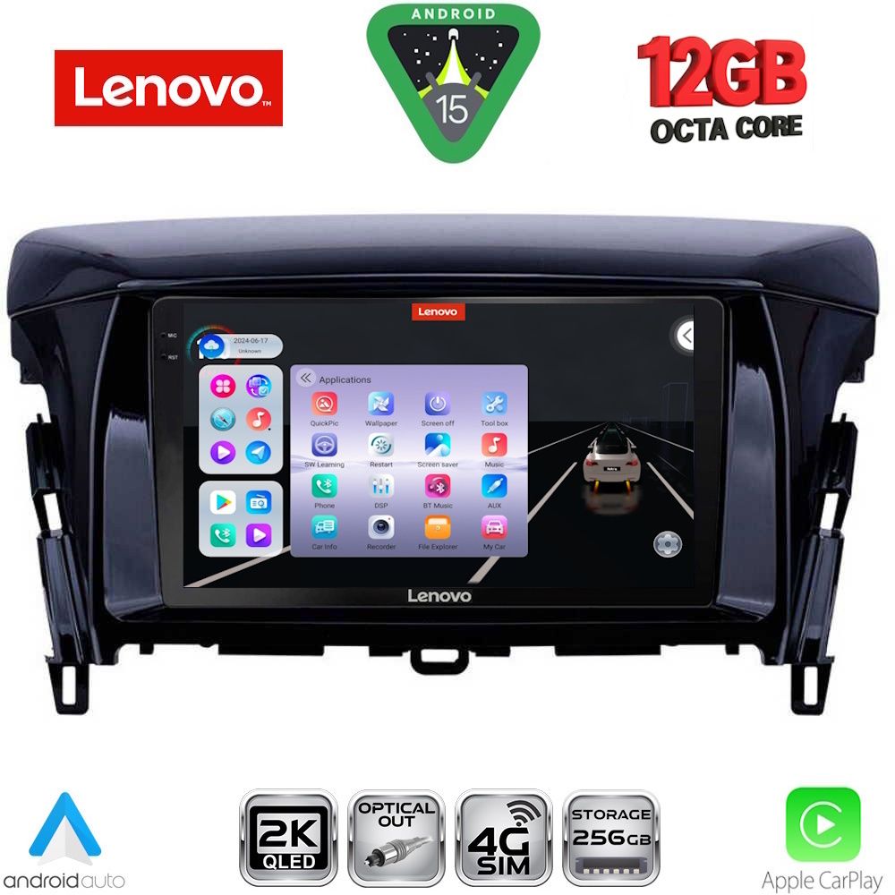 Βλησαρούλης Car Center - LENOVO SSZ 12432_CPA (9inc) MULTIMEDIA TABLET for MITSUBISHI ECLIPSE CROSS mod. 2018-2026