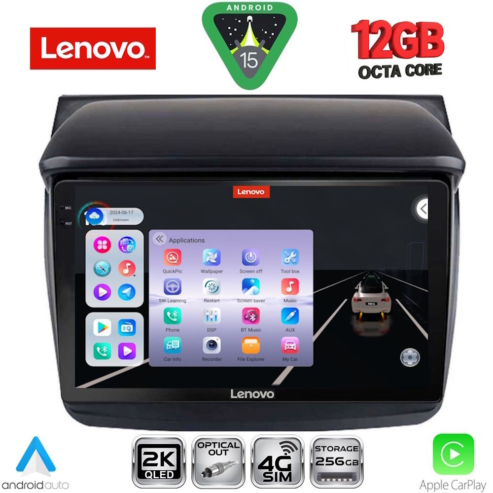 Βλησαρούλης Car Center - LENOVO SSZ 12436_CPA (9inc) MULTIMEDIA TABLET for MITSUBISHI L200 mod. 2006-2015