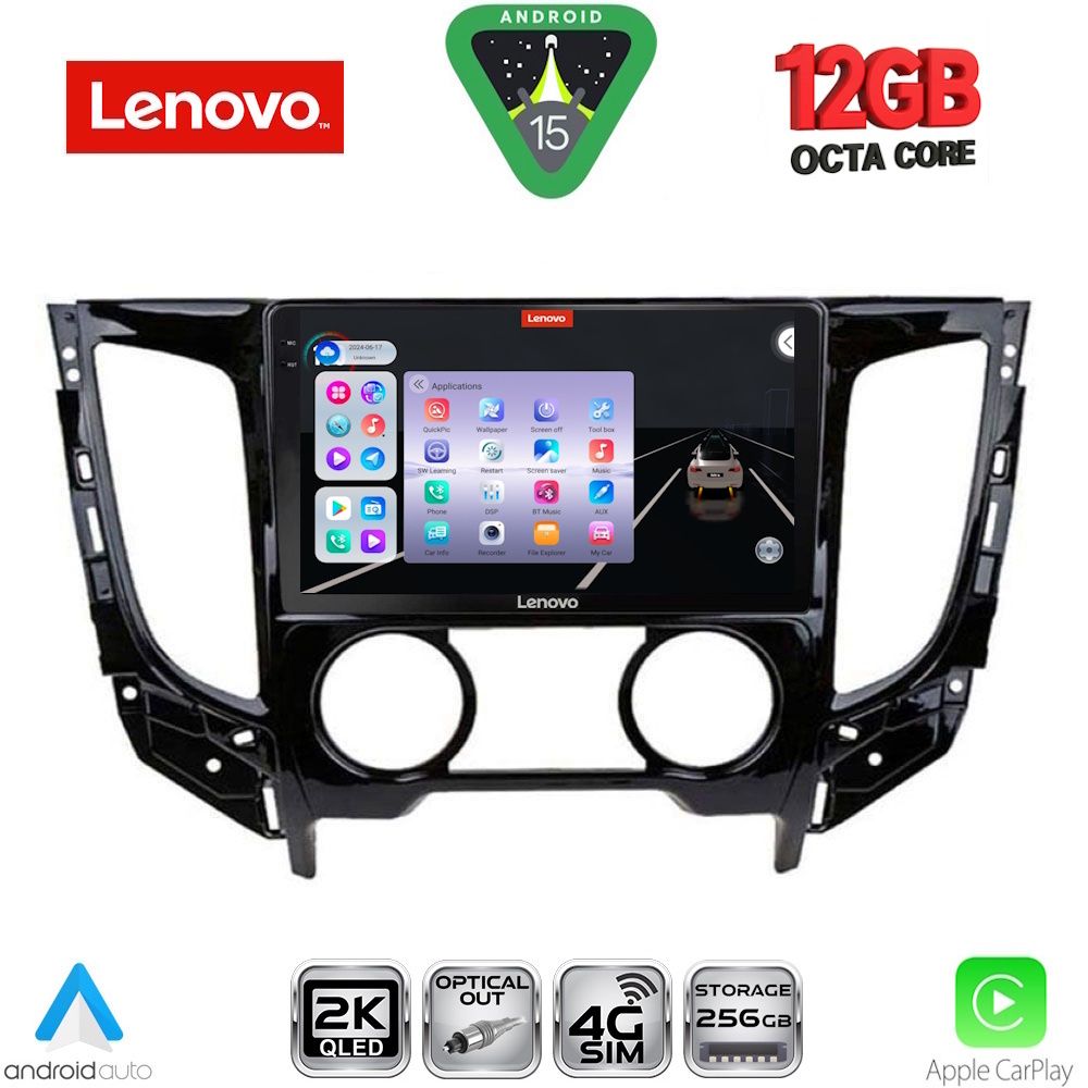 Βλησαρούλης Car Center - LENOVO SSZ 12437_CPA A/C (9inc) MULTIMEDIA TABLET for MITSUBISHI L200 mod. 2015-2019 with A/C