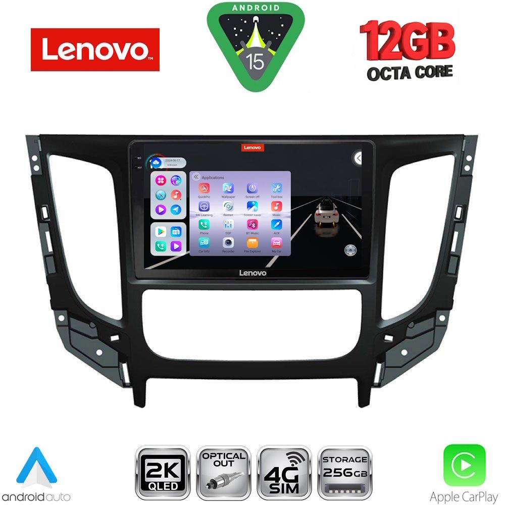 Βλησαρούλης Car Center - LENOVO SSZ 12437_CPA CLIMA (9inc) MULTIMEDIA TABLET for MITSUBISHI L200 mod. 2015-2019 with CLIMA