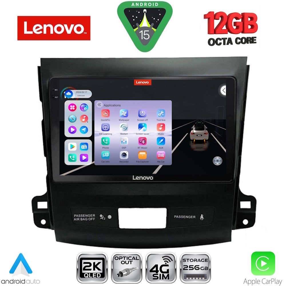 Βλησαρούλης Car Center - LENOVO SSZ 12442_CPA (9inc) MULTIMEDIA TABLET for CITROEN C-CROSSER | MITSUBISHI OUTLANDER | PEUGEOT 4007  mod. 2006-2012