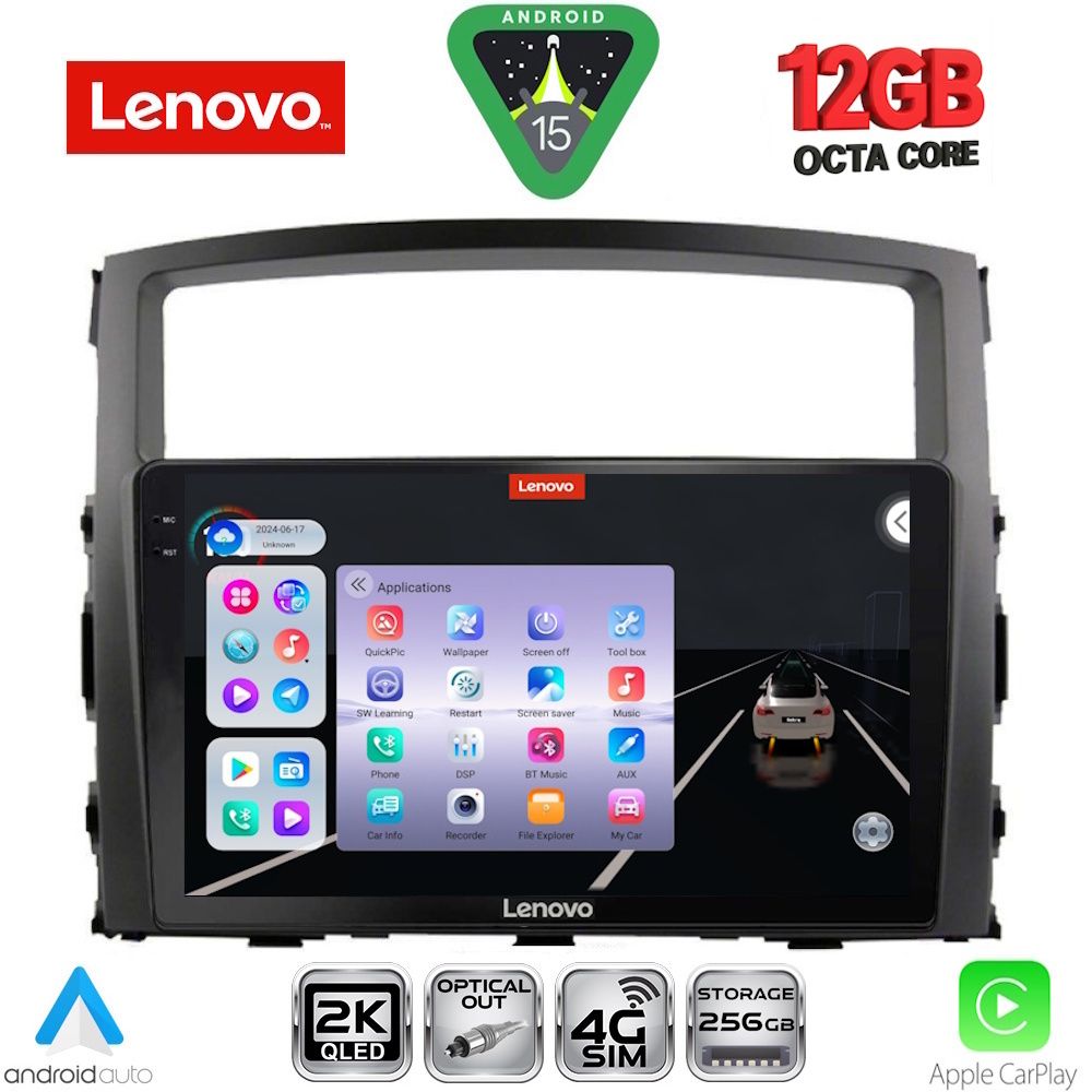 Βλησαρούλης Car Center - LENOVO SSZ 12446_CPA (9inc) MULTIMEDIA TABLET for MITSUBISHI PAJERO mod. 2006-2013