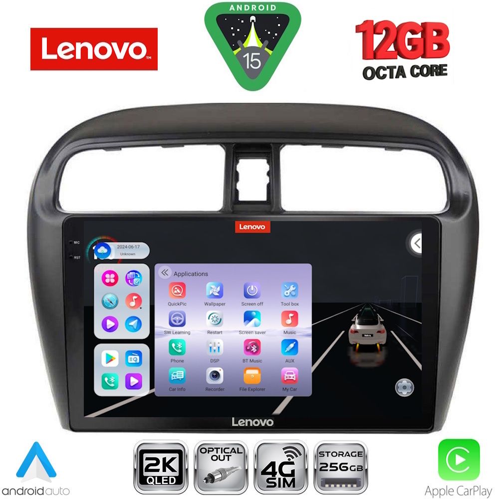 Βλησαρούλης Car Center - LENOVO SSZ 12448_CPA (9inc) MULTIMEDIA TABLET for MITSUBISHI SPACESTAR mod. 2013-2020