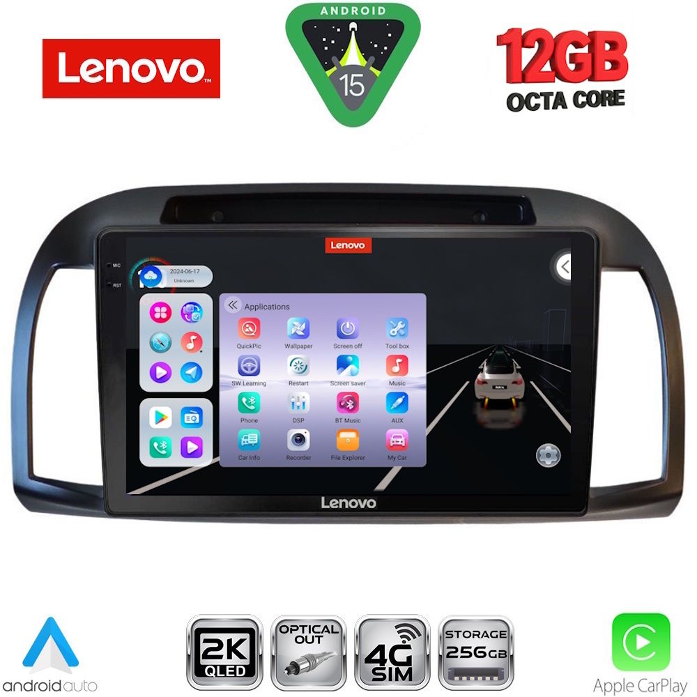 Βλησαρούλης Car Center - LENOVO SSZ 12457BL_CPA (9inc) MULTIMEDIA TABLET for NISSAN MICRA K12 mod. 2002-2010 (BLACK)