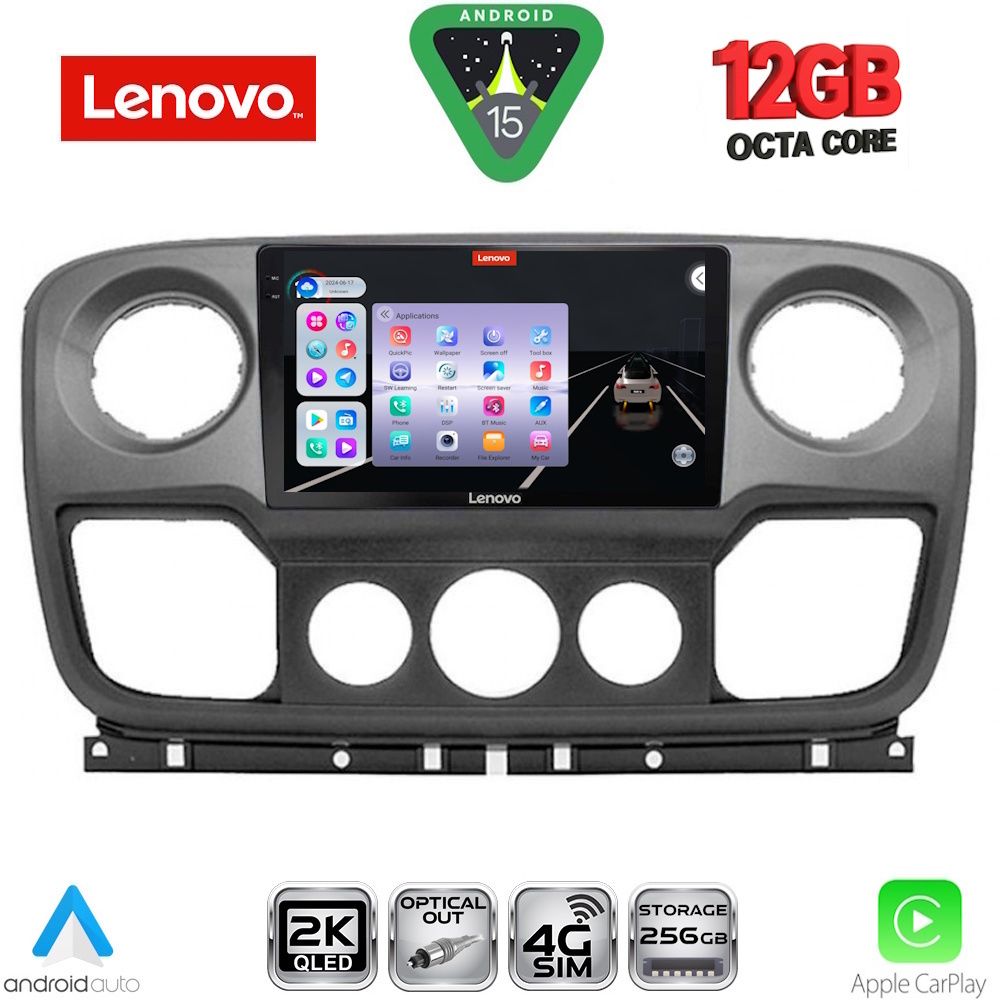 Βλησαρούλης Car Center - LENOVO SSZ 12463_CPA (10inc) MULTIMEDIA TABLET for NISSAN NV400 - OPEL MOVANO - RENAULT MASTER mod. 2010-2020