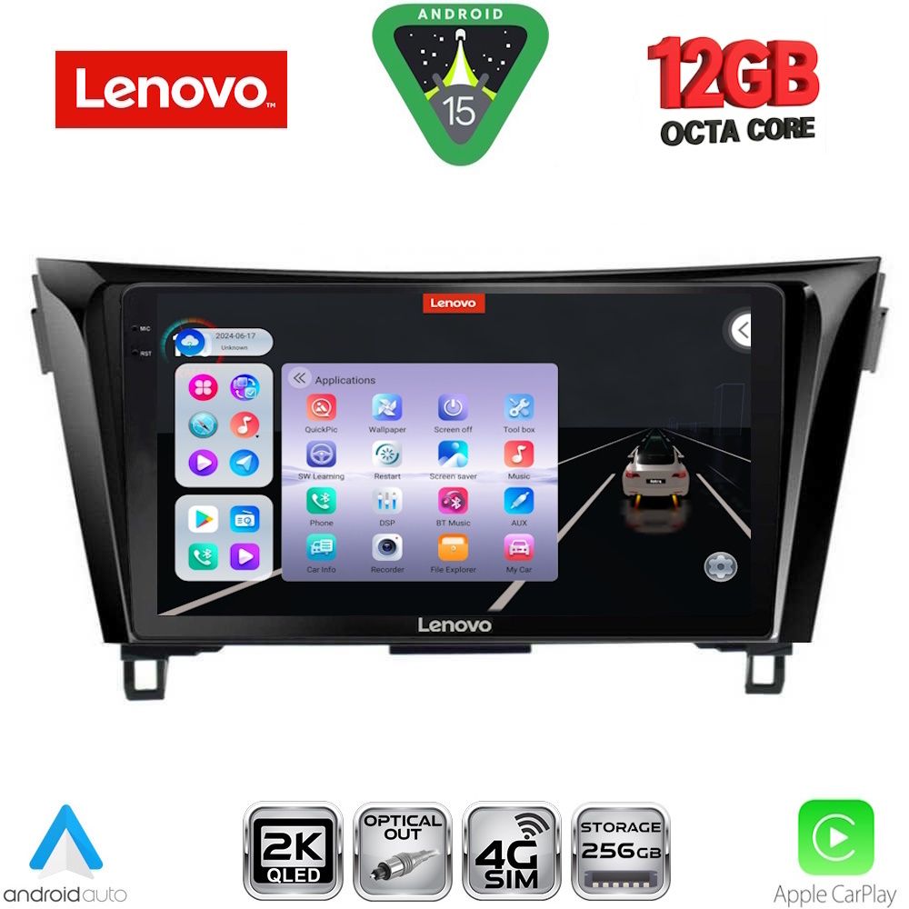 Βλησαρούλης Car Center - LENOVO SSZ 12468_CPA (10inc) MULTIMEDIA TABLET for NISSAN QASHQAI - XTRAIL mod. 2014-2021
