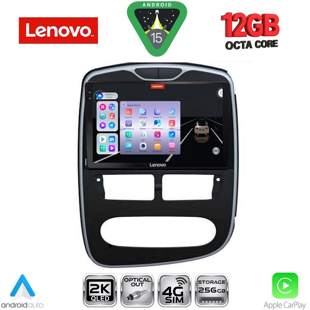 Βλησαρούλης Car Center - LENOVO SSZ 12544_CPA (10inc) MULTIMEDIA TABLET for RENAULT CLIO mod. 2012-2015