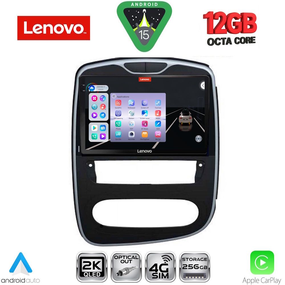 Βλησαρούλης Car Center - LENOVO SSZ 12545_CPA (10inc) MULTIMEDIA TABLET for RENAULT CLIO mod. 2016-2019