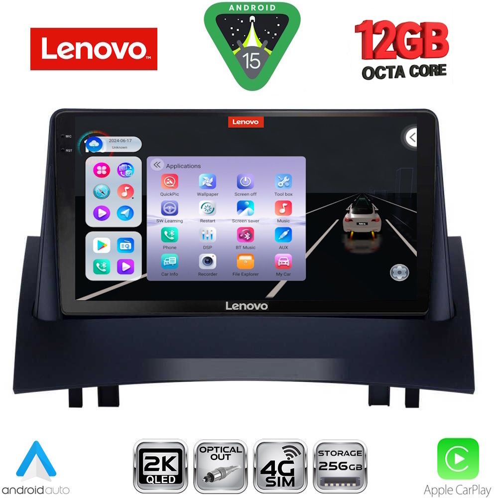 Βλησαρούλης Car Center - LENOVO SSZ 12555_CPA (9inc) MULTIMEDIA TABLET for RENAULT MEGANE 2 mod. 2002-2008