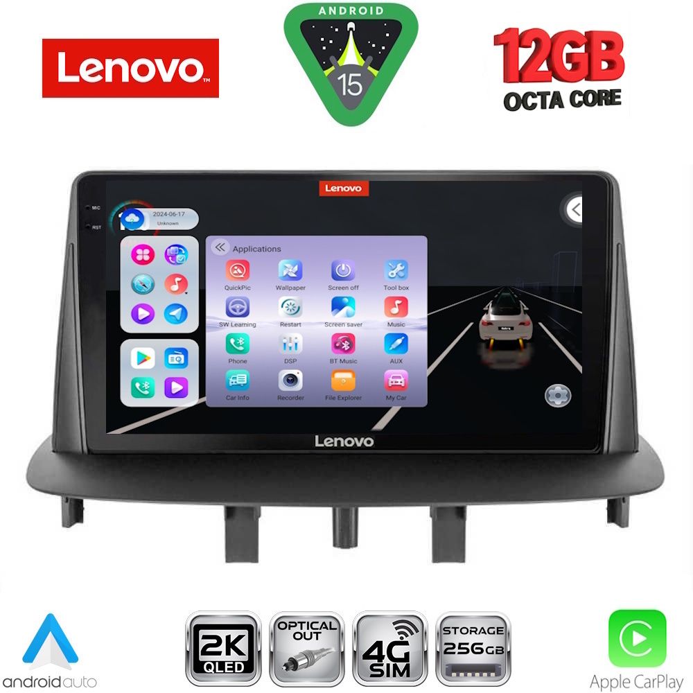 Βλησαρούλης Car Center - LENOVO SSZ 12556_CPA (9inc) MULTIMEDIA TABLET for RENAULT MEGANE 3 mod. 2009-2016