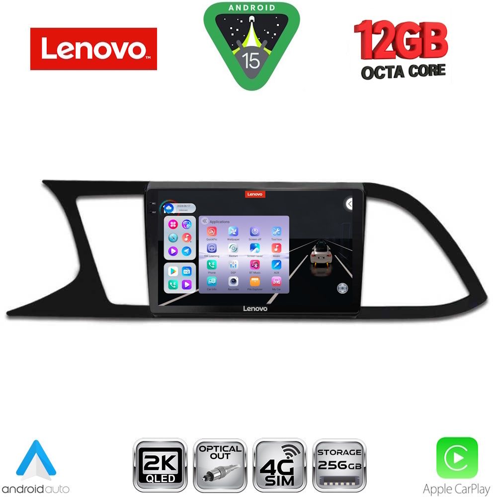 Βλησαρούλης Car Center - LENOVO SSZ 12575_CPA (9inc) MULTIMEDIA TABLET for SEAT LEON mod. 2012-2021