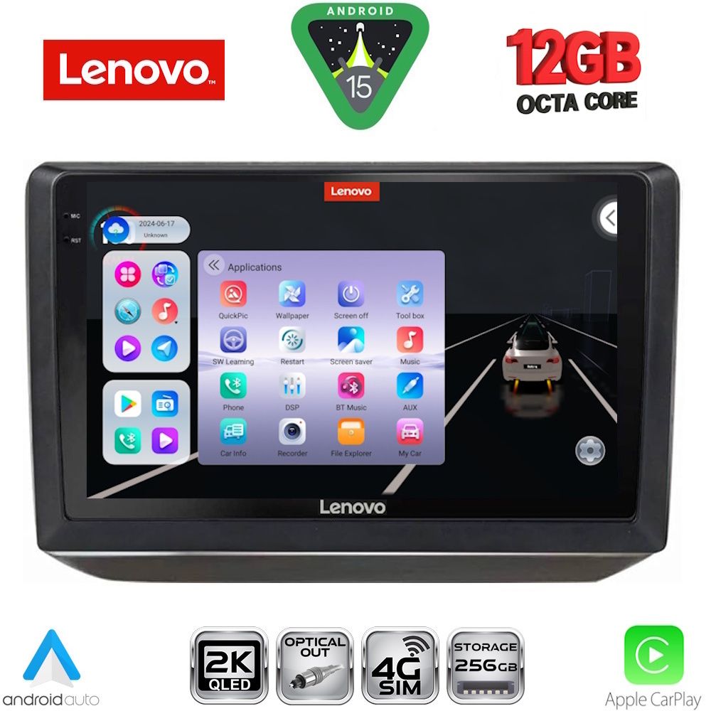 Βλησαρούλης Car Center - LENOVO SSZ 12581_CPA (10inc) MULTIMEDIA TABLET for SKODA FABIA mod. 2008-2014