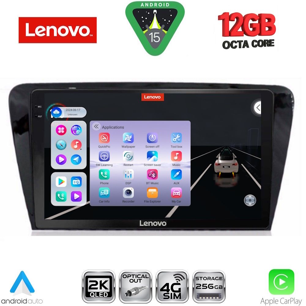 Βλησαρούλης Car Center - LENOVO SSZ 12597_CPA (10inc) MULTIMEDIA TABLET for SKODA OCTAVIA 7 mod. 2013-2021