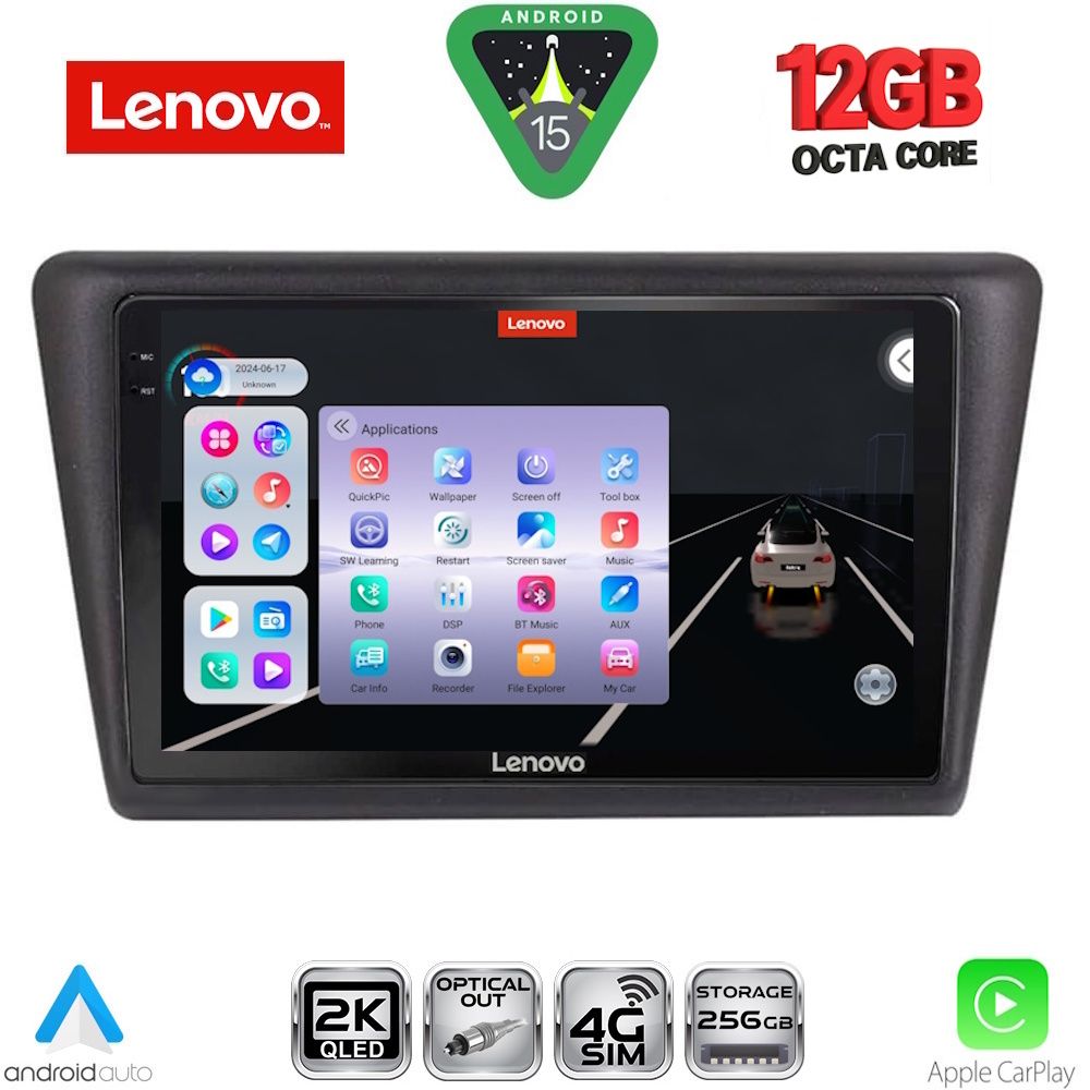 Βλησαρούλης Car Center - LENOVO SSZ 12600_CPA (9inc) MULTIMEDIA TABLET for SKODA RAPID SPACEBACK mod. 2014-2019