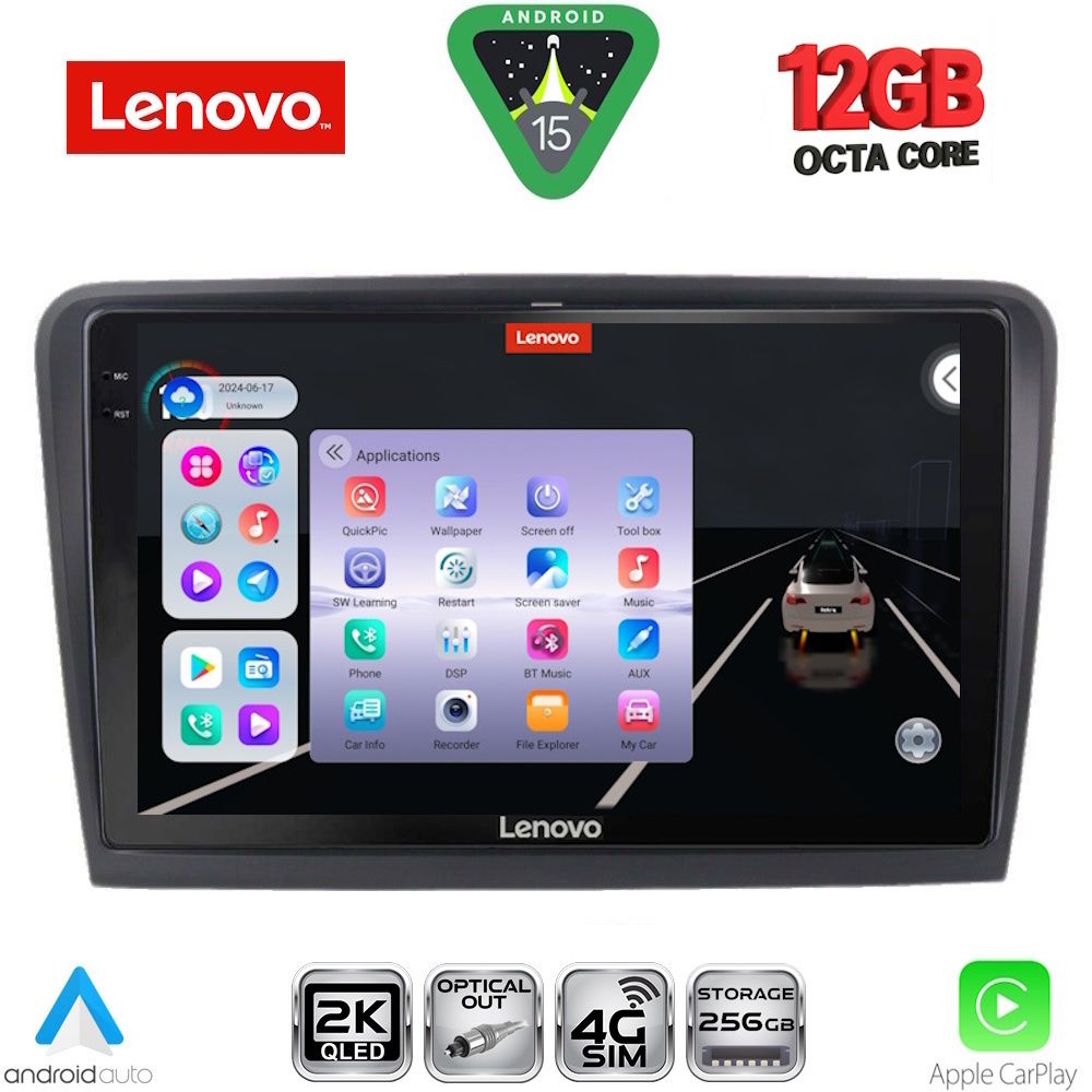 Βλησαρούλης Car Center - LENOVO SSZ 12604B_CPA (10inc) MULTIMEDIA TABLET for SKODA SUPERB mod. 2008-2015