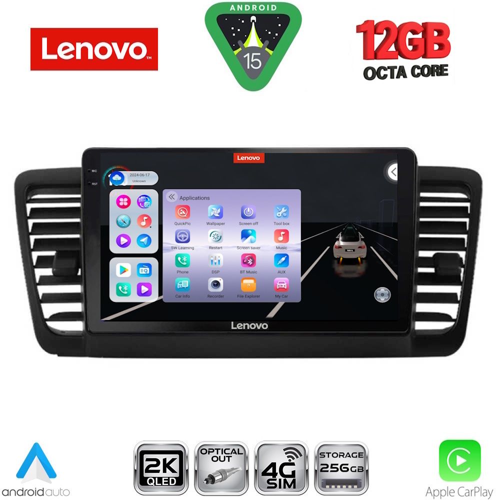 Βλησαρούλης Car Center - LENOVO SSZ 12665_CPA (9inc) MULTIMEDIA TABLET for SUBARU LEGACY - OUTBACK mod. 2002-2008