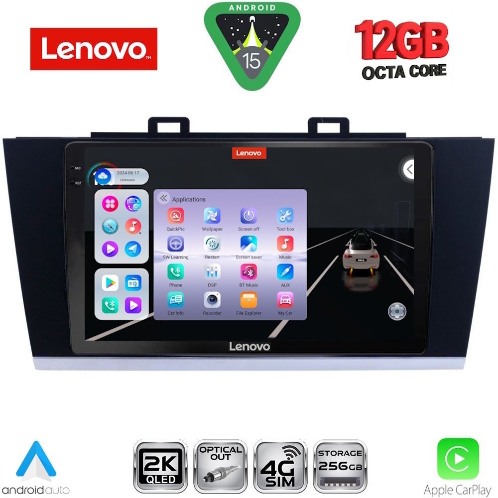 Βλησαρούλης Car Center - LENOVO SSZ 12668_CPA (9inc) MULTIMEDIA TABLET for SUBARU LEGACY – OUTBACK mod. 2014-2019