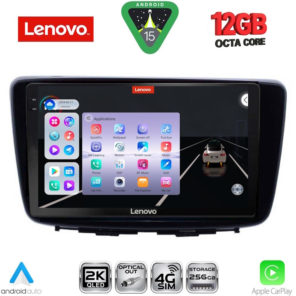 Βλησαρούλης Car Center - LENOVO SSZ 12672_CPA (9inc) MULTIMEDIA TABLET for SUZUKI BALENO mod. 2016-2022