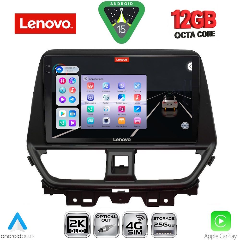 Βλησαρούλης Car Center - LENOVO SSZ 12673_CPA (9inc) MULTIMEDIA TABLET for SUZUKI BALENO mod. 2022-2026