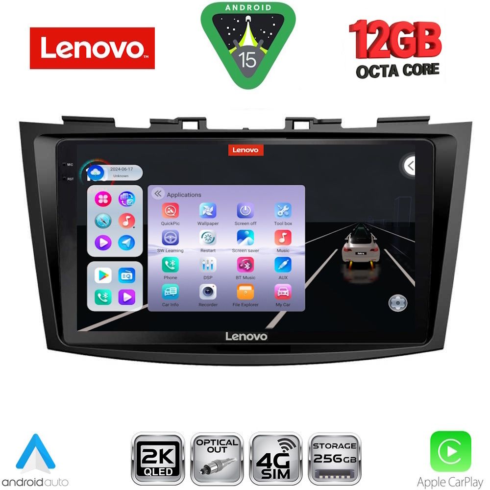 Βλησαρούλης Car Center - LENOVO SSZ 12685_CPA (9inc) MULTIMEDIA TABLET for SUZUKI SWIFT mod. 2011-2016