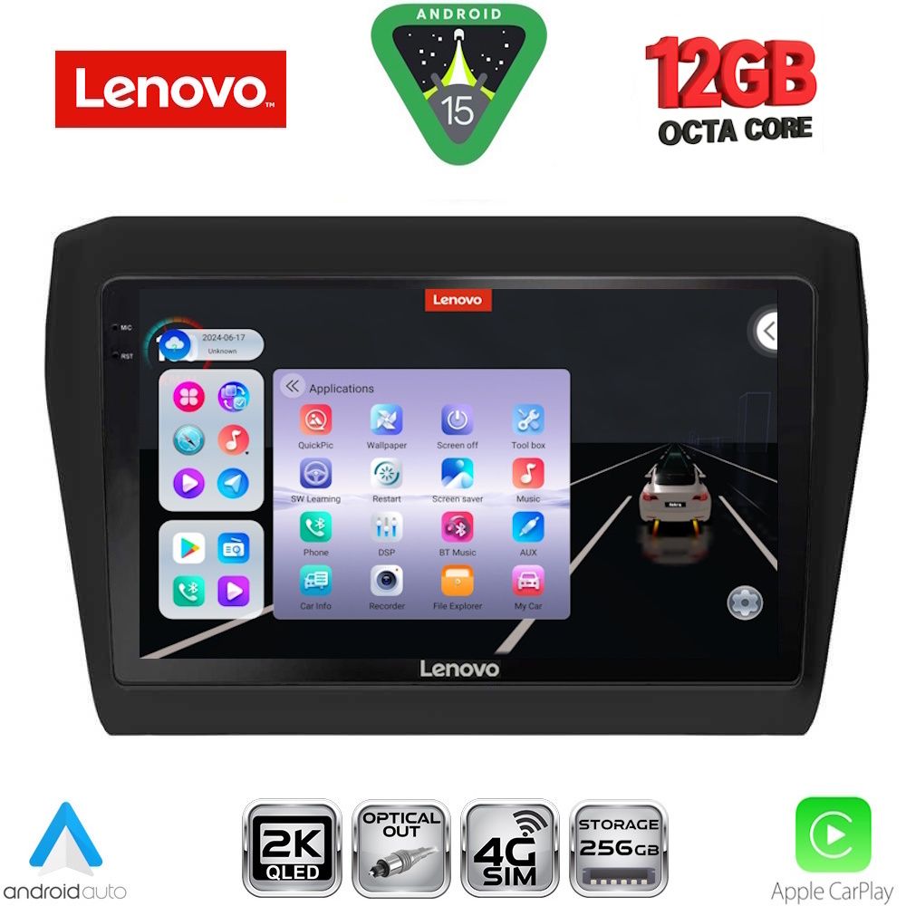 Βλησαρούλης Car Center - LENOVO SSZ 12686_CPA (9inc) MULTIMEDIA TABLET for SUZUKI SWIFT mod. 2017-2026