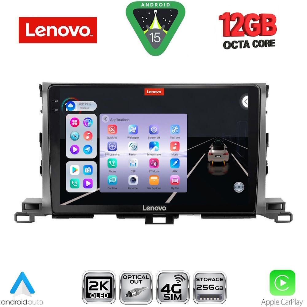 Βλησαρούλης Car Center - LENOVO SSZ 12700_CPA (10inc) MULTIMEDIA TABLET for TOYOTA HIGHLANDER mod. 2014-2019