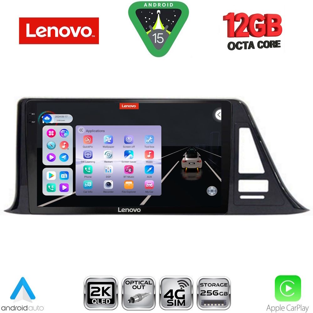 Βλησαρούλης Car Center - LENOVO SSZ 12709_CPA (9inc) MULTIMEDIA TABLET for TOYOTA CH-R mod. 2017-2023