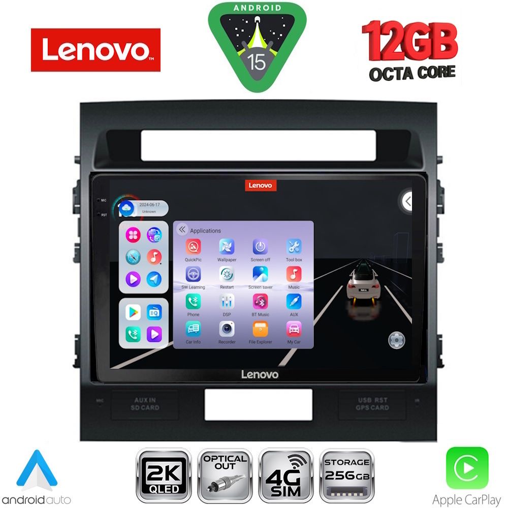 Βλησαρούλης Car Center - LENOVO SSZ 12724_CPA (10inc) MULTIMEDIA TABLET for TOYOTA LAND CRUISER mod. 2008-2015