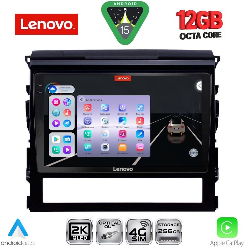 Βλησαρούλης Car Center - LENOVO SSZ 12725_CPA (9inc) MULTIMEDIA TABLET for TOYOTA LANDCRUISER mod. 2016-2019