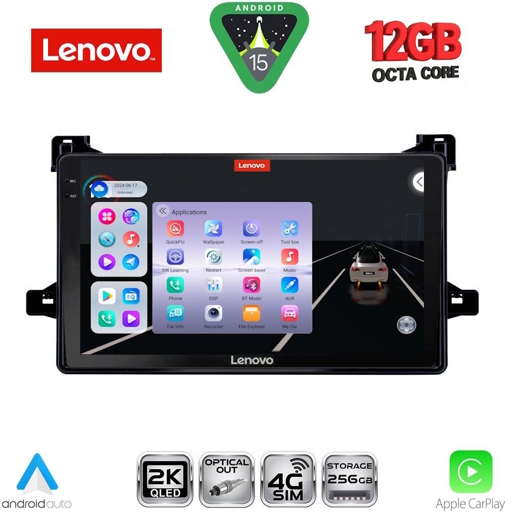 Βλησαρούλης Car Center - LENOVO SSZ 12727_CPA (9inc) MULTIMEDIA TABLET for TOYOTA PRIUS mod. 2016-2020