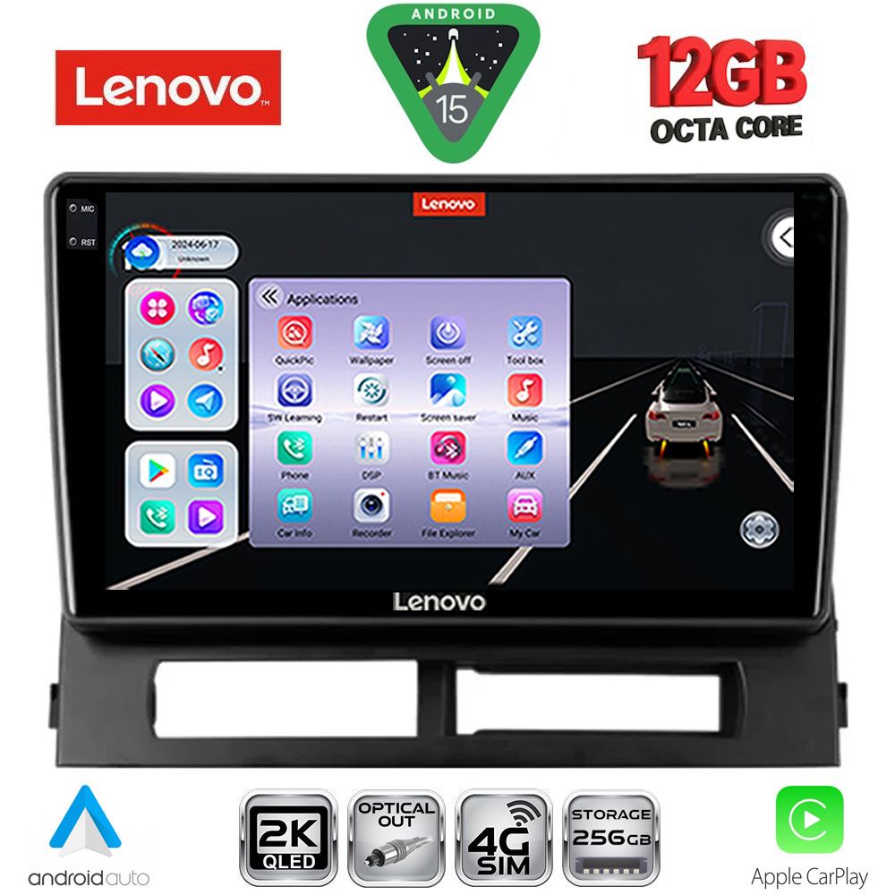 Βλησαρούλης Car Center - LENOVO SSZ 12728DASH_CPA (9inc) MULTIMEDIA TABLET for TOYOTA PRIUS mod. 2003-2009 (Supports Original Clima-HYBRID)