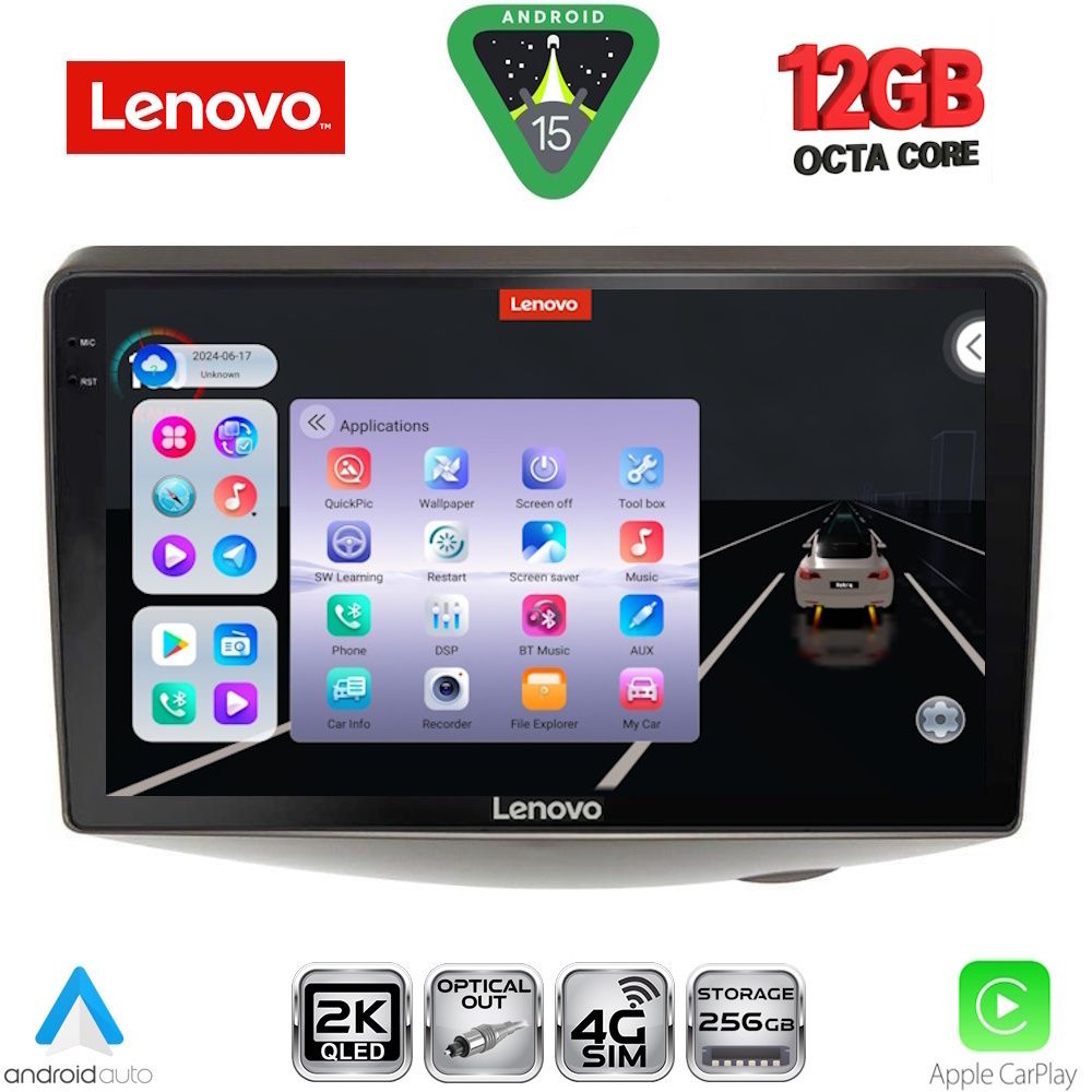 Βλησαρούλης Car Center - LENOVO SSZ 12735_CPA (9inc) MULTIMEDIA TABLET for TOYOTA YARIS mod. 1999-2006