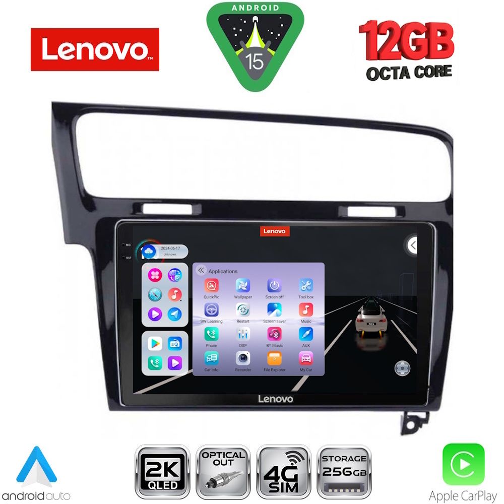 Βλησαρούλης Car Center - LENOVO SSZ 12747BL_CPA (10inc) MULTIMEDIA TABLET for VW GOLF 7 mod. 2013-2020