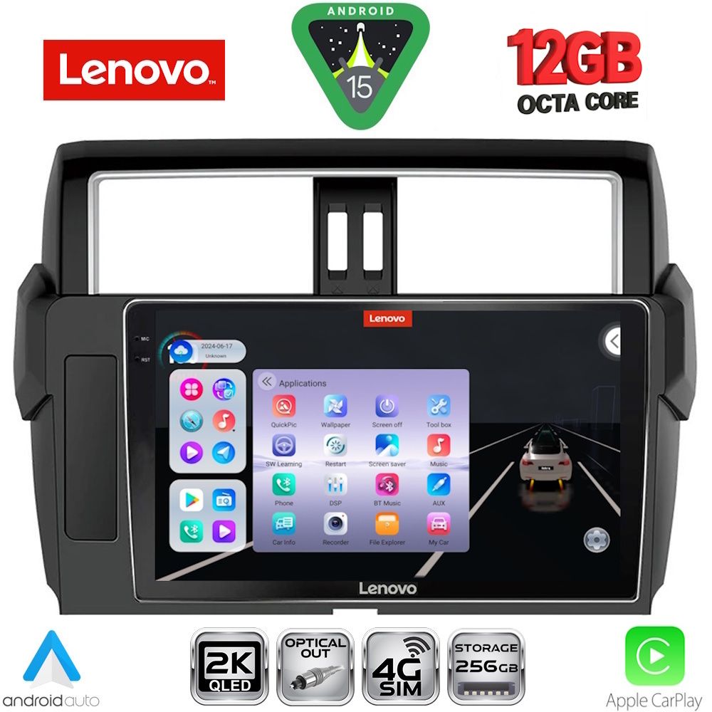 Βλησαρούλης Car Center - LENOVO SSZ 12777_CPA (10inc) MULTIMEDIA TABLET for TOYOTA PRADO mod. 2014-2017