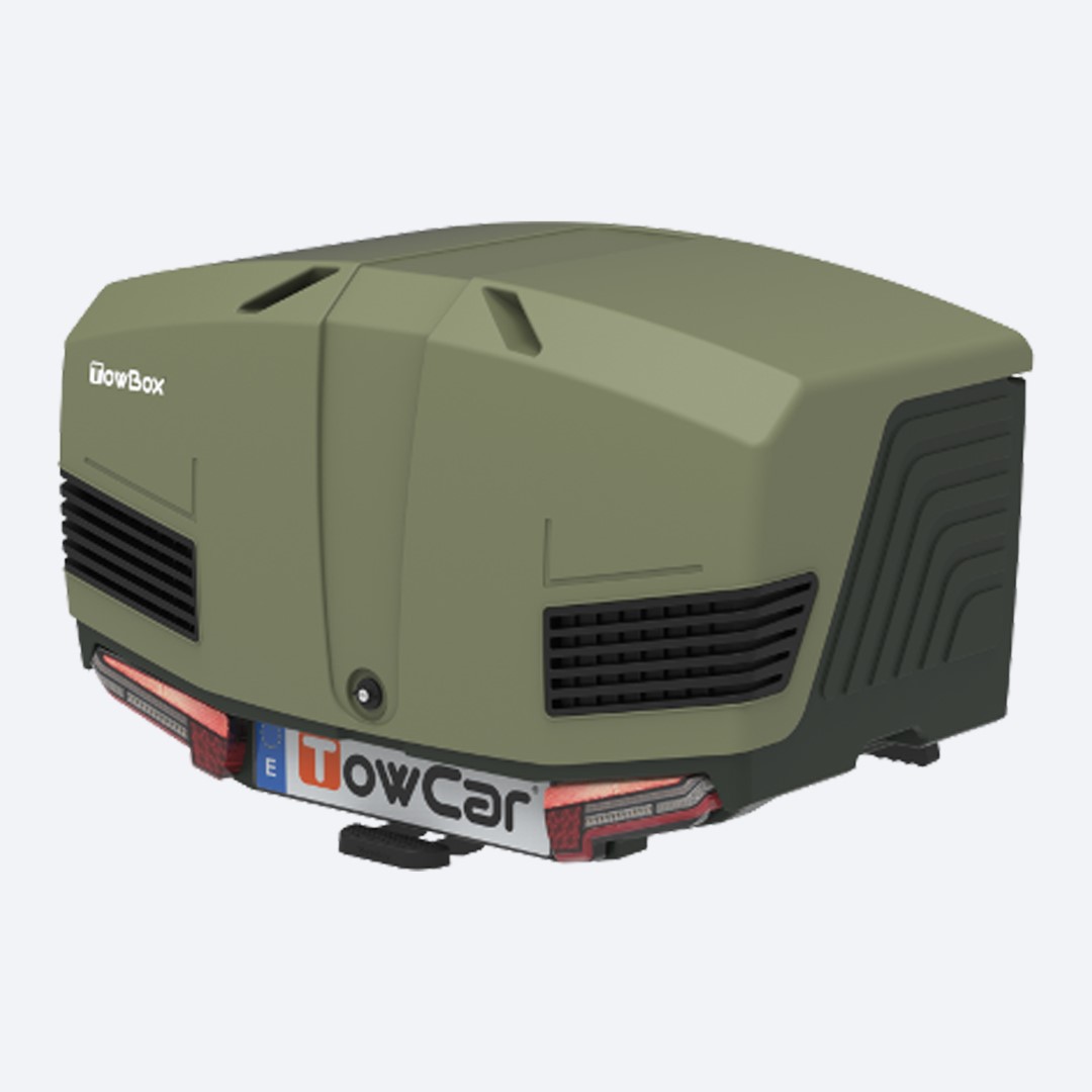 Βλησαρούλης Car Center - ΜΠΑΓΚΑΖΙΕΡΑ ΚΟΤΣΑΔΟΡΟΥ 400 LT TOWBOX V3 CAMPER GREEN (ΠΡΑΣΙΝΟ) ΜΕ LED ΦΑΝΑΡΙΑ